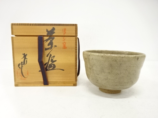 JAPANESE TEA CEREMONY / TEA BOWL CHAWAN / ASH GLAZE / ARTISAN WORK